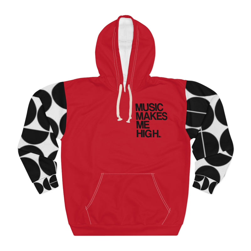 MMMH Unisex Hoodie: Black Geo/Red | Black