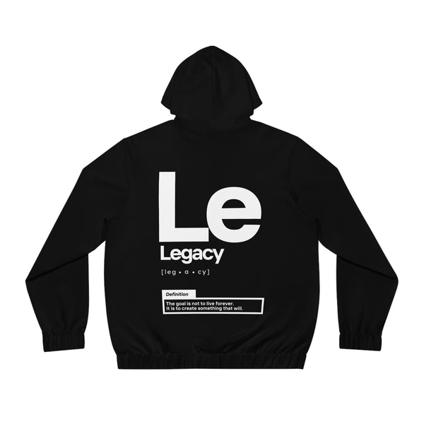 NOVL Unisex Zip Hoodie: Legacy Black | White