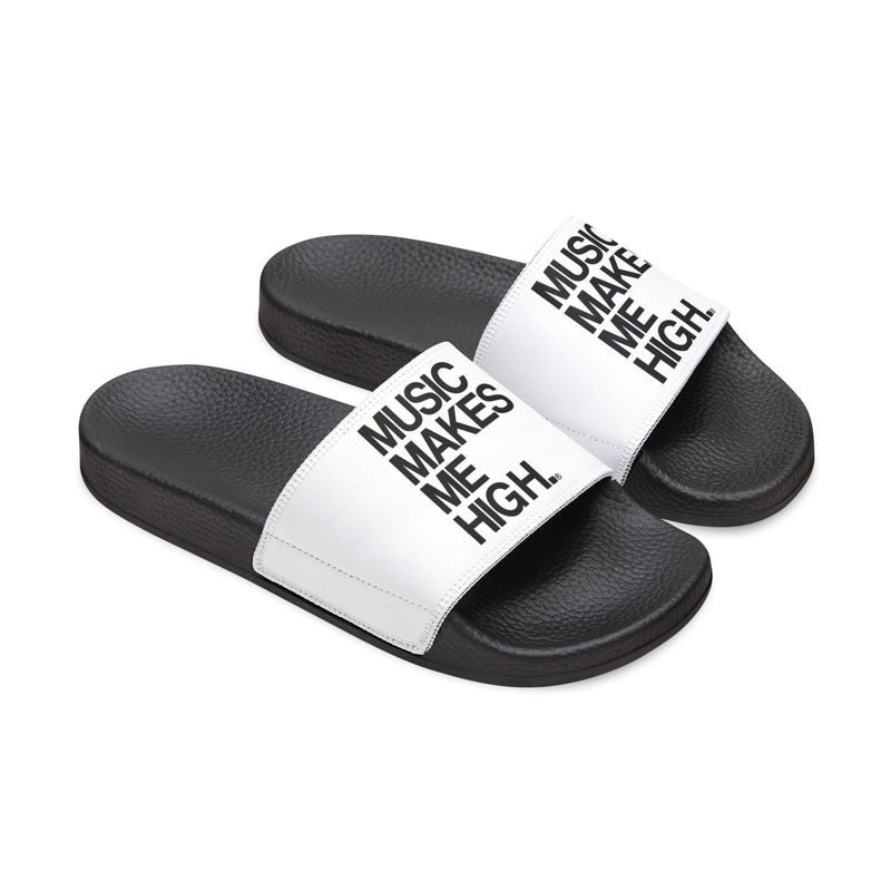 MMMH Unisex Slides: White/Black | Black