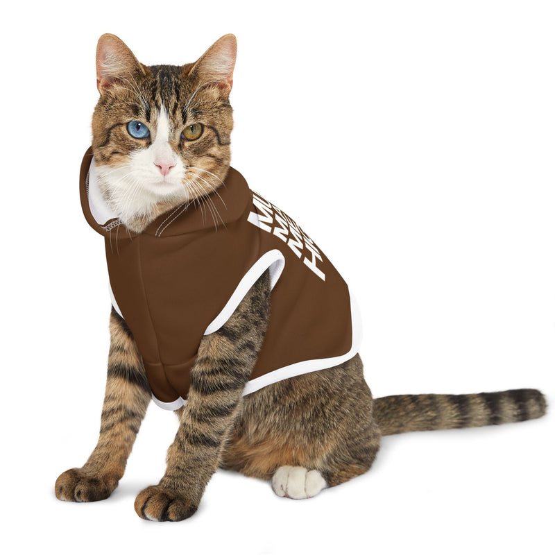 MMMH Pet Hoodie: Brown | White