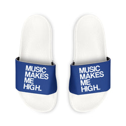 MMMH Unisex Slides: Dark Blue/White | White