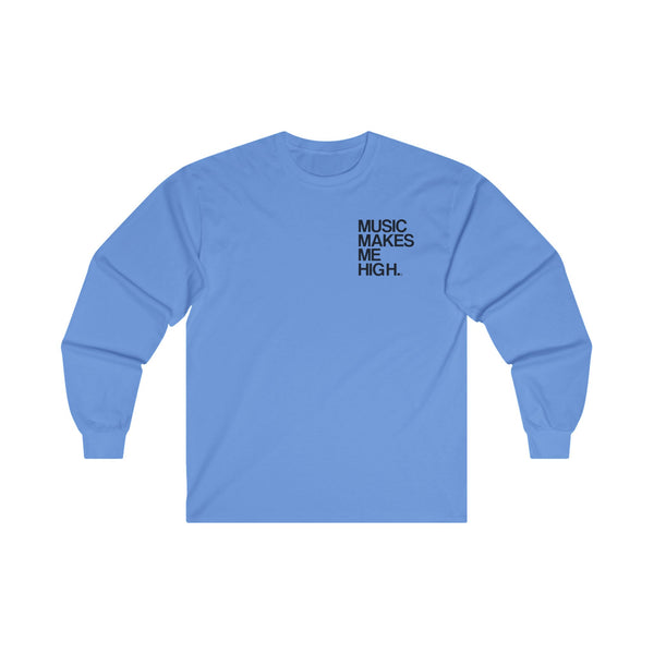 MMMH Unisex Long Sleeve Tee: Carolina Blue | Black Lettering