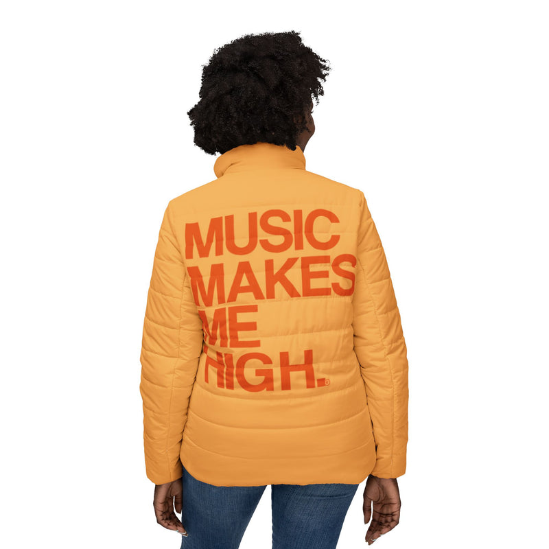 MMMH Women’s Puffer Jacket: Light Orange | Orange