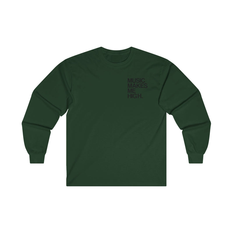 MMMH Unisex Long Sleeve Tee: Forest Green | Black Lettering