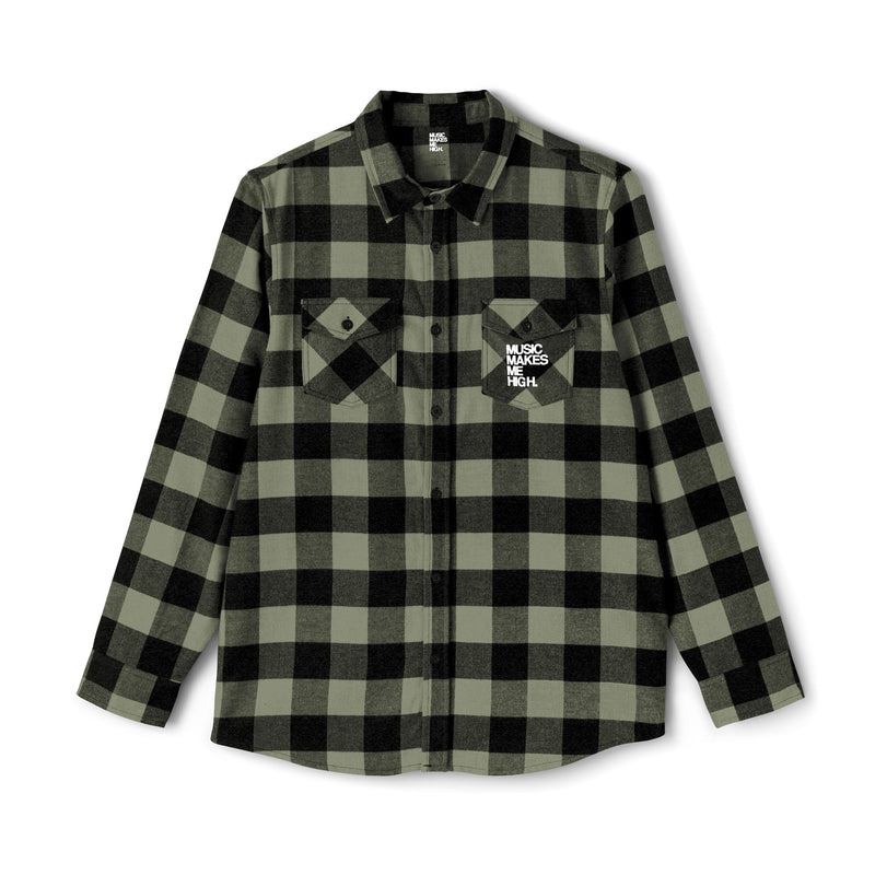 MMMH Unisex Flannel Shirt: Olive | White