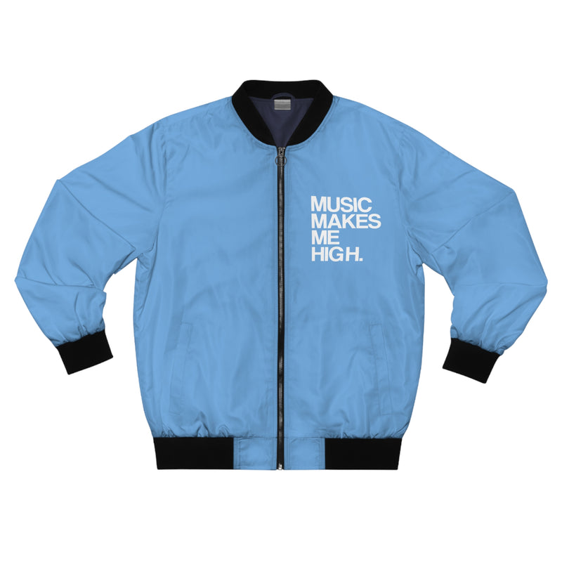 MMMH Unisex Bomber Jacket: Light Blue | White