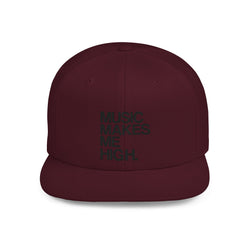 MMMH Classic Snapback: Maroon_Black Lettering