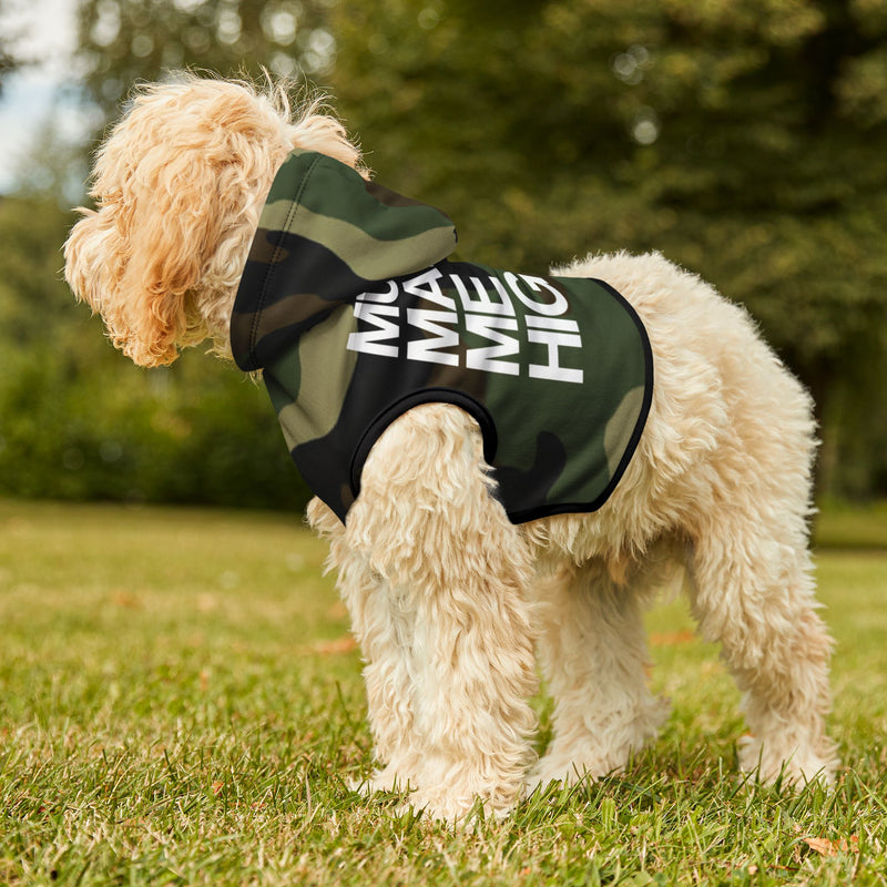 MMMH Pet Hoodie: Camo | White