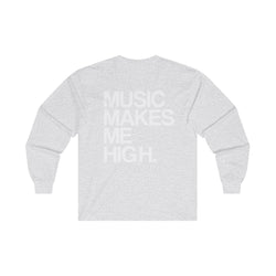 MMMH Unisex Long Sleeve Tee: Ash | White Lettering