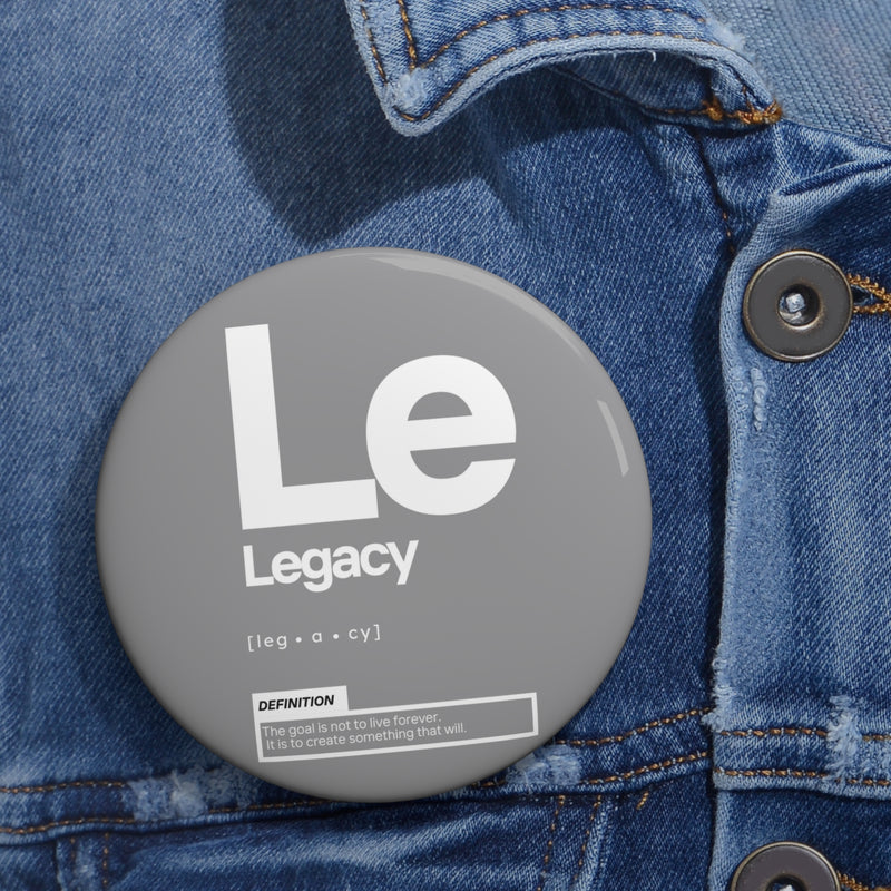 NOVL Round Pin: Legacy Grey| White