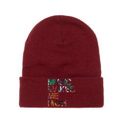 MMMH Beanie: Maroon | Graffiti