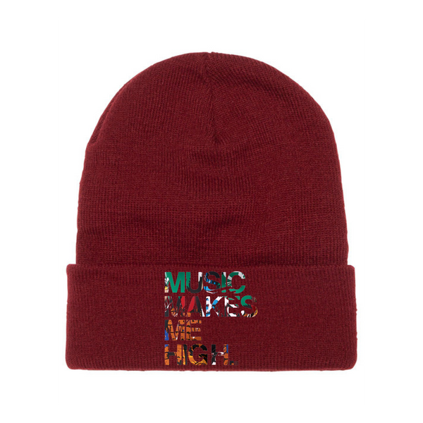 MMMH Beanie: Maroon | Graffiti