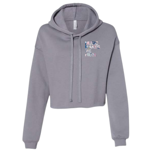 MMMH Cropped Hoodie: Storm | Flowers