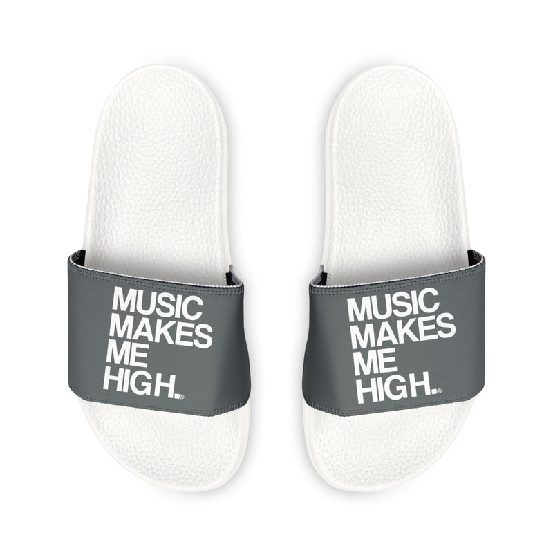 MMMH Unisex Slides: Dark Gray/White | White