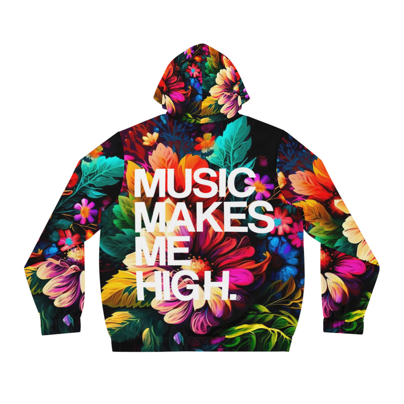 MMMH Unisex Zip Hoodie: Floral | White