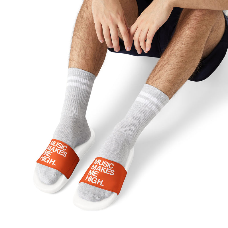 MMMH Unisex Slides: Orange/White | White