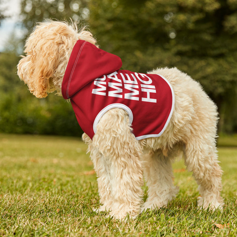 MMMH Pet Hoodie: Dark Red | White