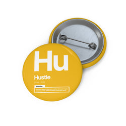 NOVL Round Pin: Hustle White | Yellow