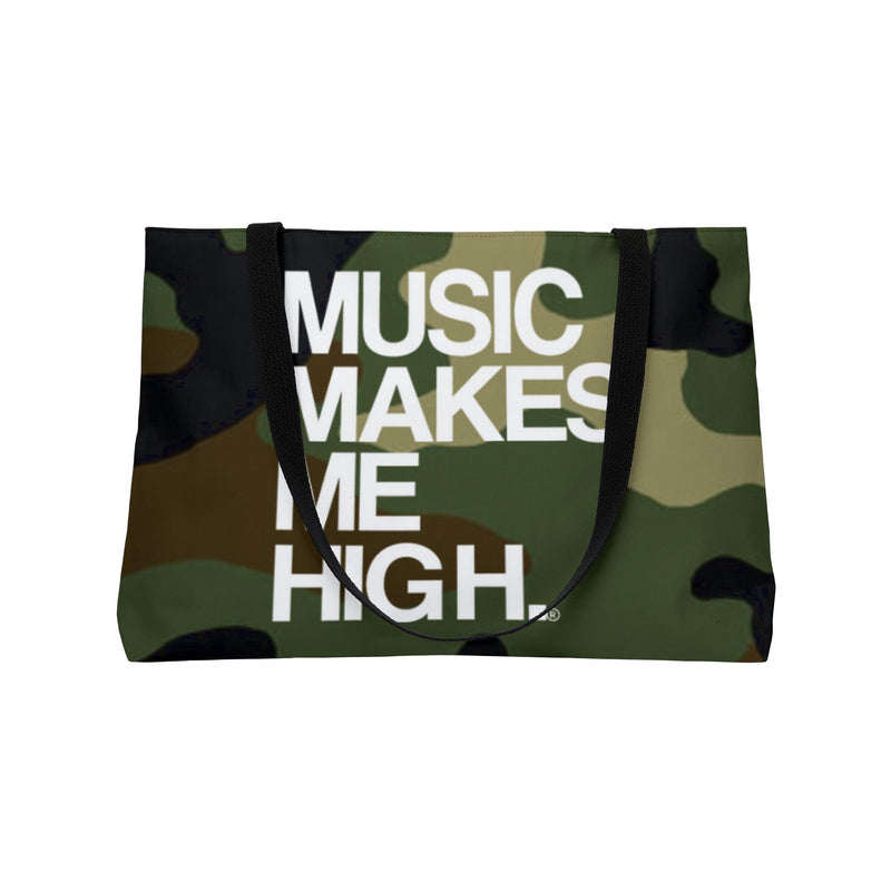 MMMH Weekender Bag (Black Handle): Camo | White