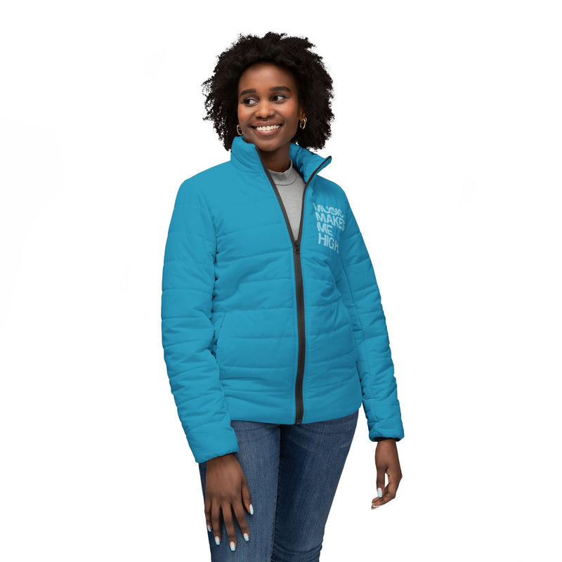 MMMH Women’s Puffer Jacket: Turquoise | Light Turquoise