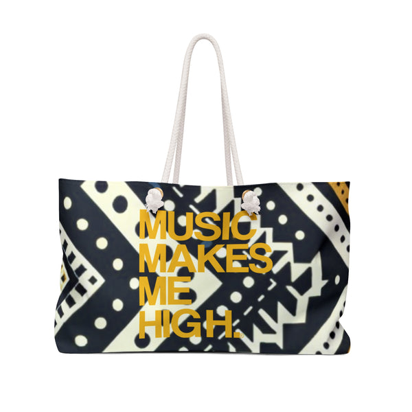 MMMH Weekender Bag (Rope Handle): Black Abstract | Yellow