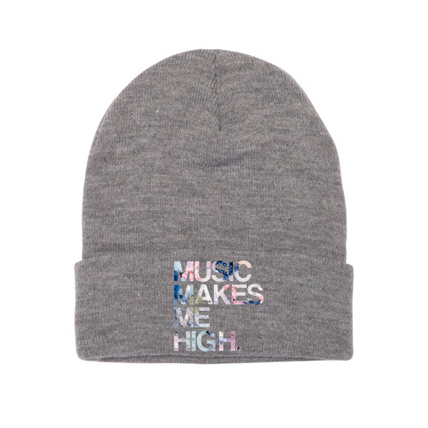 MMMH Beanie: Heather Gray | Flowers