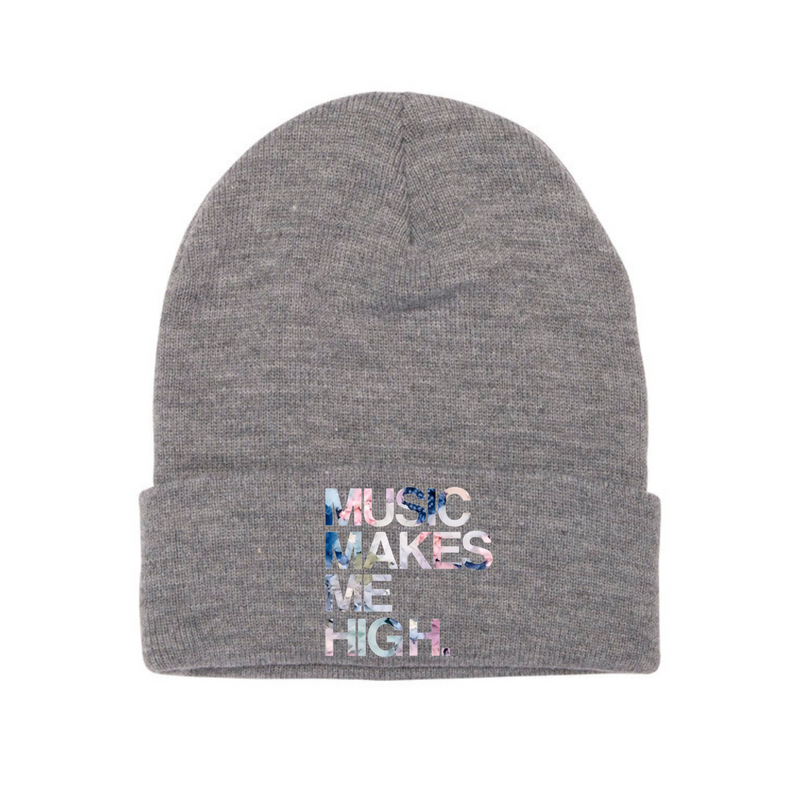 MMMH Beanie: Heather Gray | Flowers