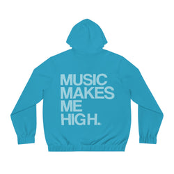 MMMH Unisex Zip Hoodie: Turquoise | Light Turquoise