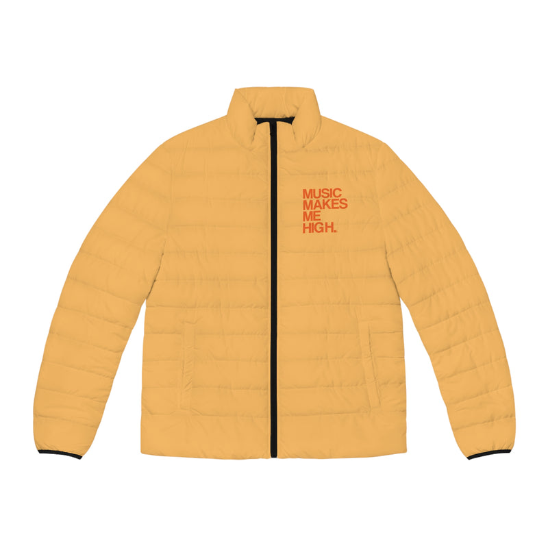 MMMH Men's Puffer Jacket: Light Orange | Orange