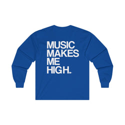 MMMH Unisex Long Sleeve Tee: Royal | White Lettering