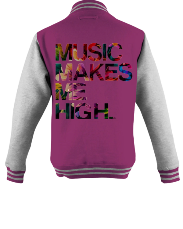 MMMH Unisex Letterman Jacket: Pink/Gray | Floral