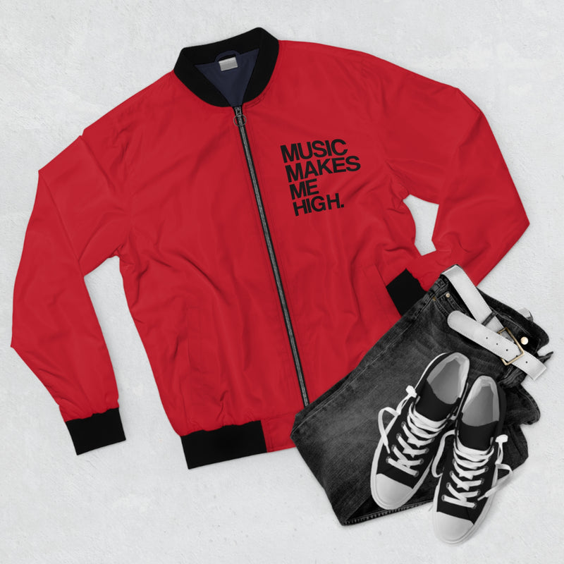 MMMH Unisex Bomber Jacket: Dark Red | Black