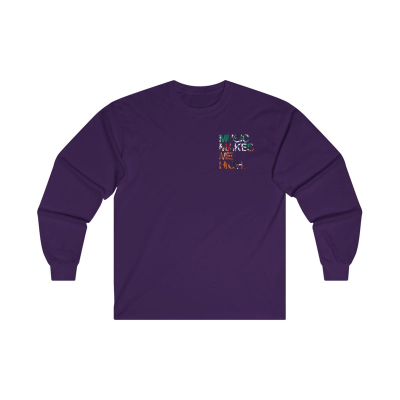 MMMH Unisex Long Sleeve Tee: Purple | Graffiti