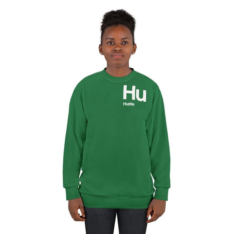 NOVL Unisex Sweatshirt: Hustle White | Dark Green