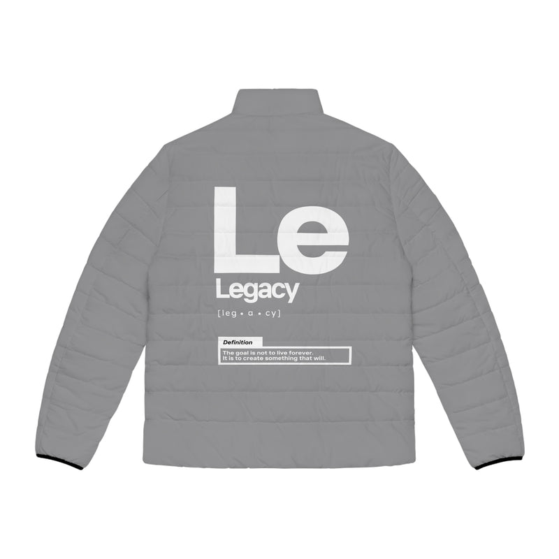 NOVL Men's Puffer Jacket: Legacy Grey | White