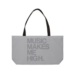 MMMH Weekender Bag (Black Handle): Light Grey | Grey