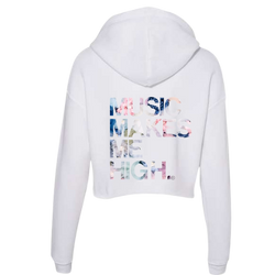 MMMH Cropped Hoodie: White | Flowers