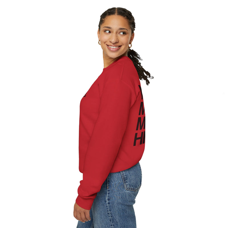 MMMH Unisex Sweatshirt: Red | Black Lettering