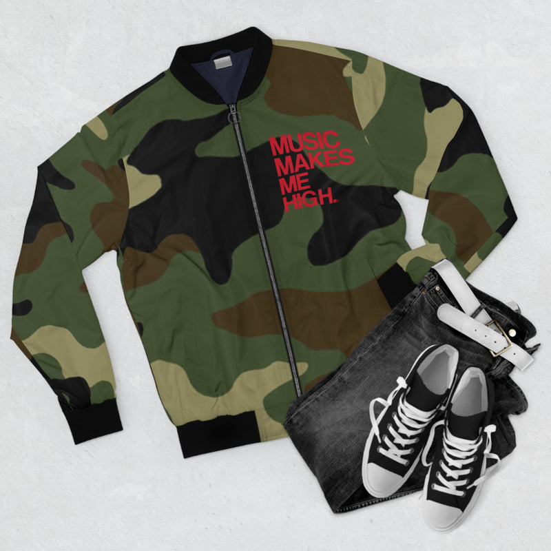 MMMH Unisex Bomber Jacket: Camo | Red