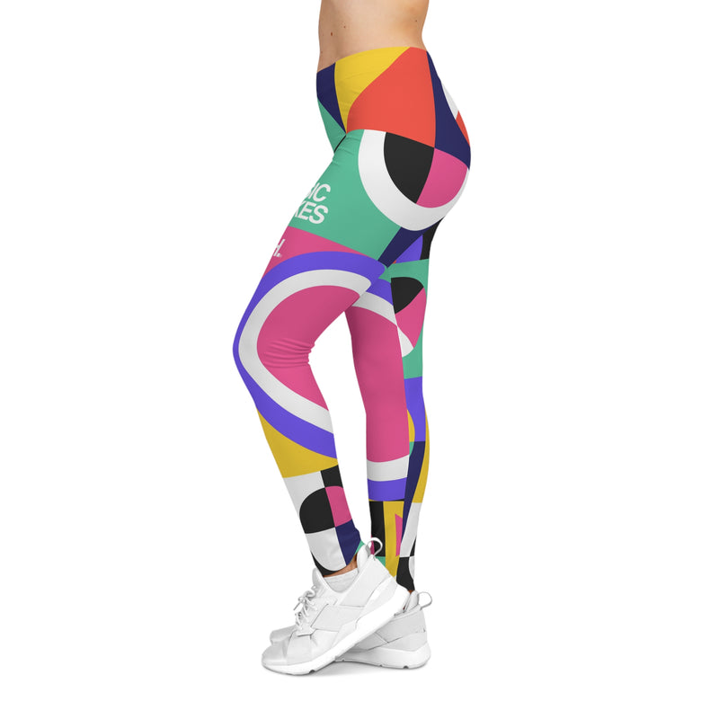 MMMH Leggings: Geo Print 2 | White