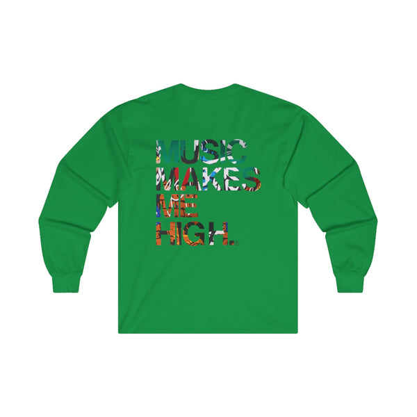 MMMH Unisex Long Sleeve Tee: Irish Green | Graffiti