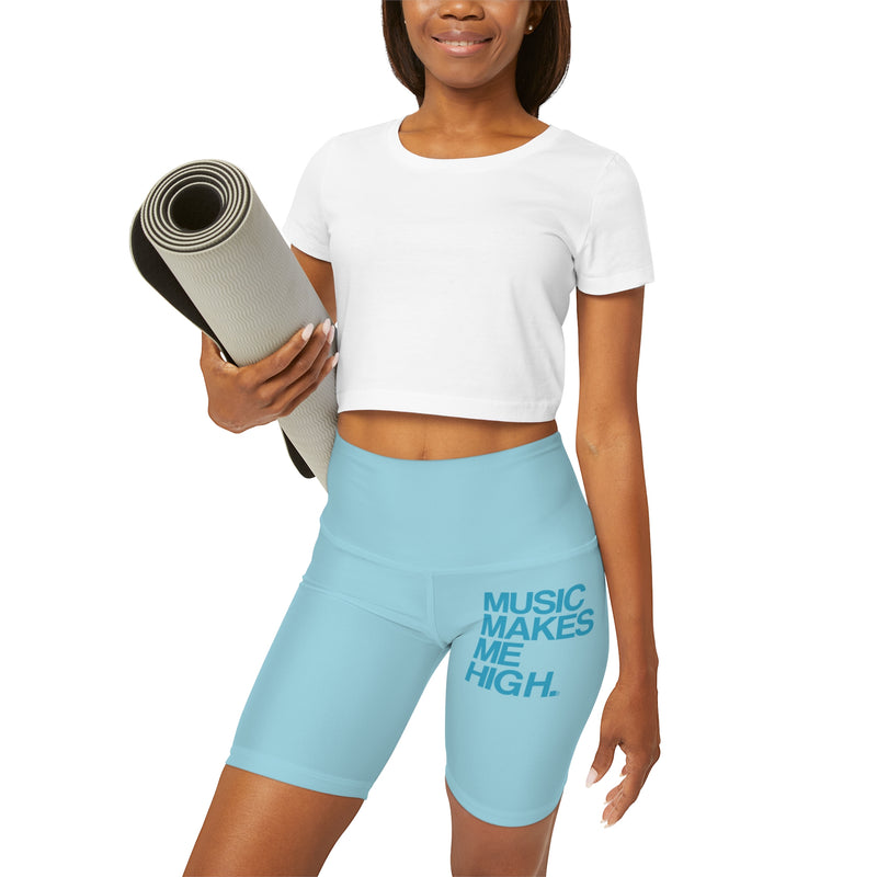 MMMH Yoga Shorts: Light Turquoise | Turquoise