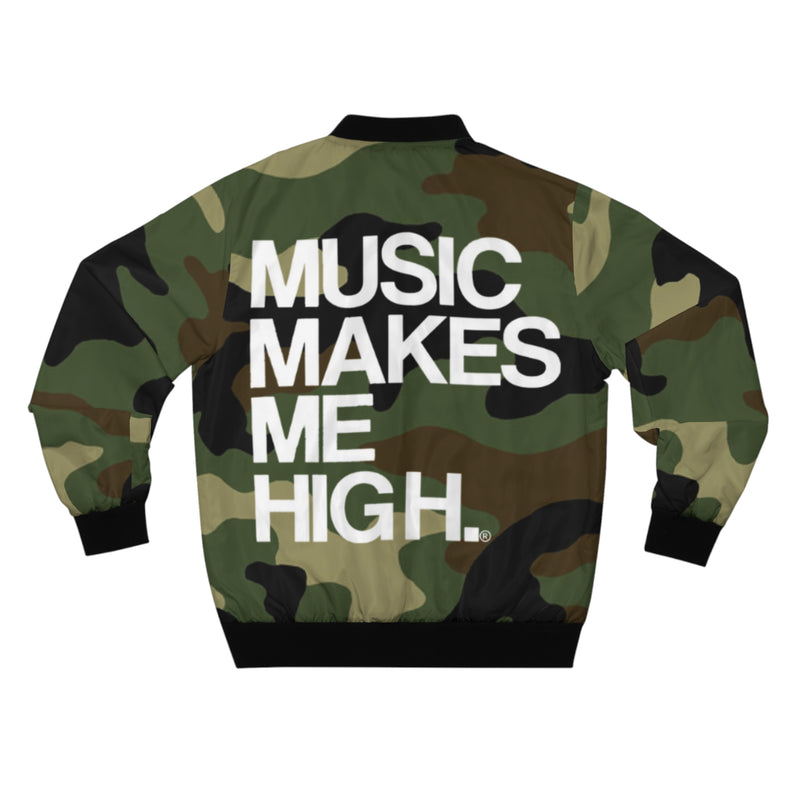 MMMH Unisex Bomber Jacket: Camo | White