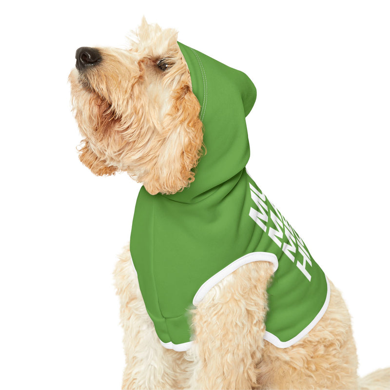 MMMH Pet Hoodie: Green | White