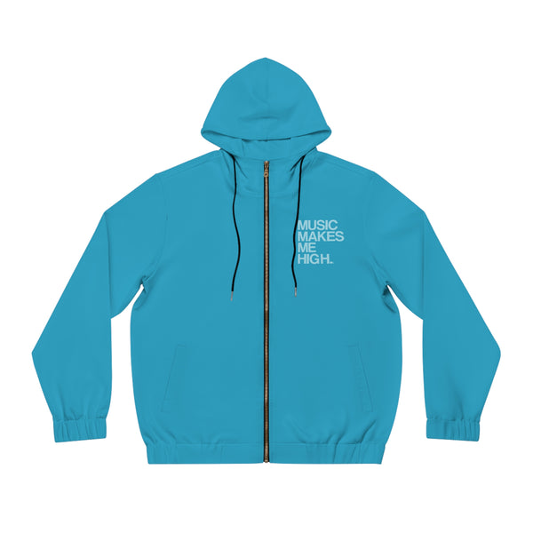 MMMH Unisex Zip Hoodie: Turquoise | Light Turquoise