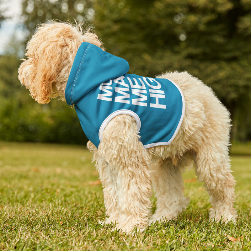 MMMH Pet Hoodie: Turquoise | White