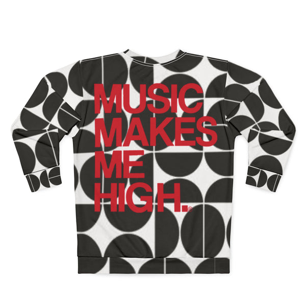 MMMH Unisex Sweatshirt: Black Geo | Red