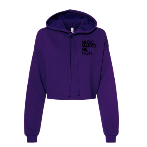 MMMH Cropped Hoodie: Purple | Black