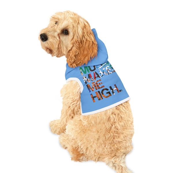 MMMH Pet Hoodie: Light Blue | Graffiti