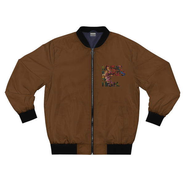 MMMH Unisex Bomber Jacket: Brown | Floral